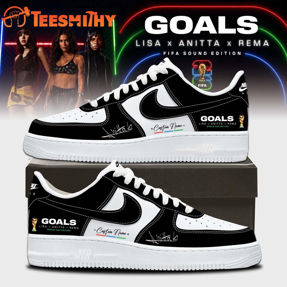 Anitta Goals FIFA World Cup 2026 Black Air Force 1 Shoes