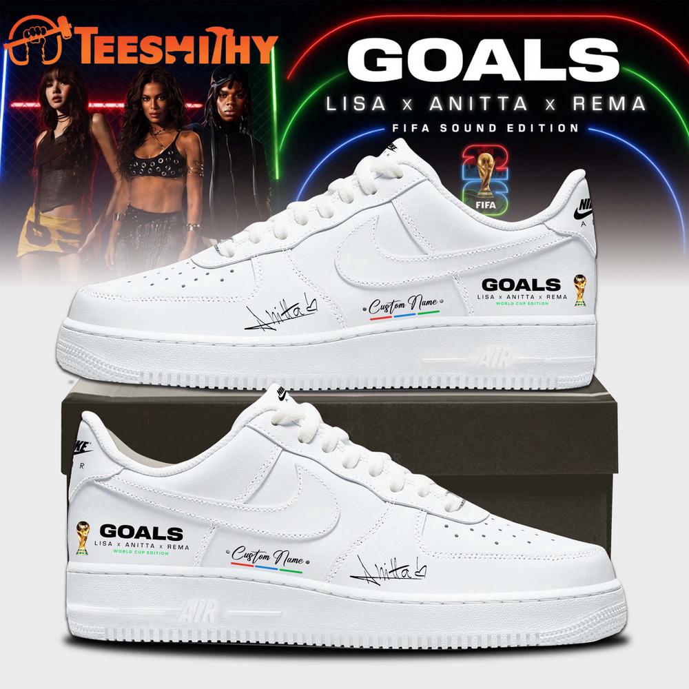Anitta Goals FIFA World Cup 2026 White Air Force 1 Shoes
