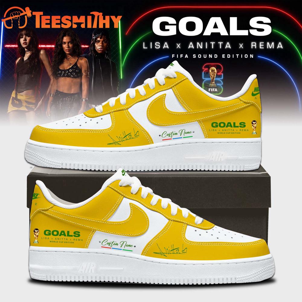 Anitta Goals FIFA World Cup 2026 Yellow Air Force 1 Shoes