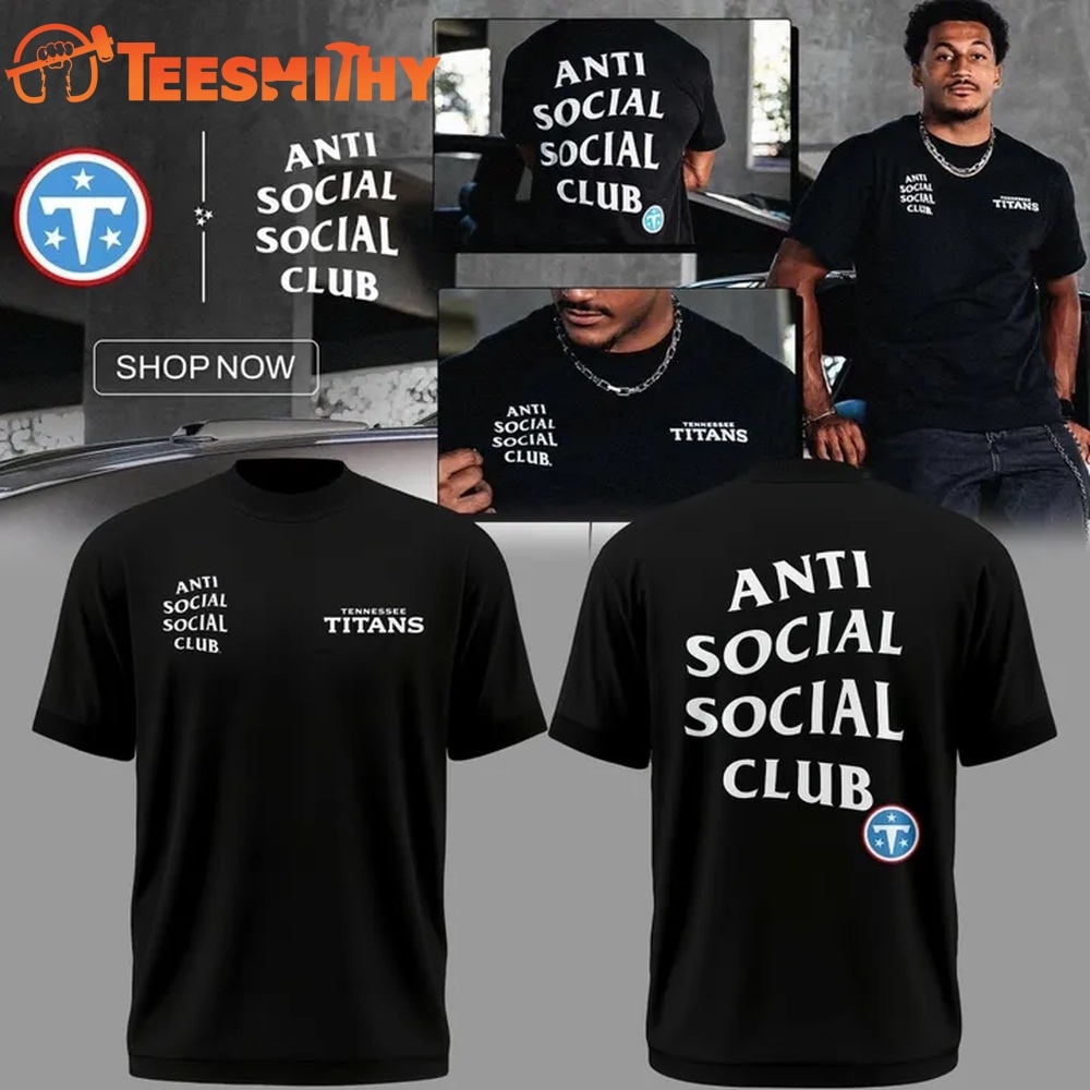 AntiSocialSocialClub x Tennessee Titans T Shirt