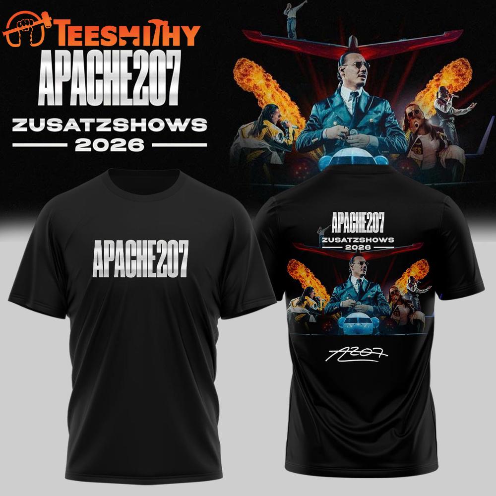 Apache 207 Arena Tour 2026 Zusatzshows Signature 3D Shirt