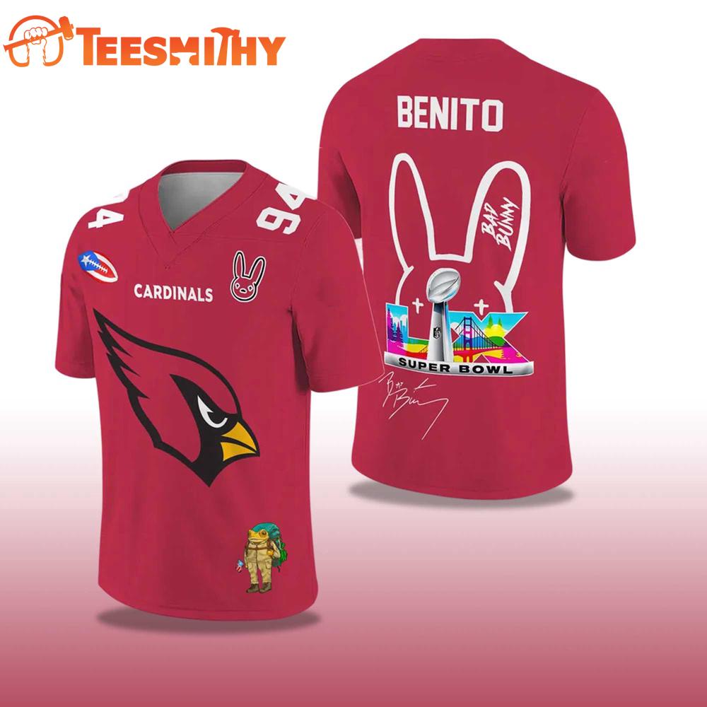 Arizona Cardinals Football Bad Bunny 2026 Super Bowl LX Jersey Shirt