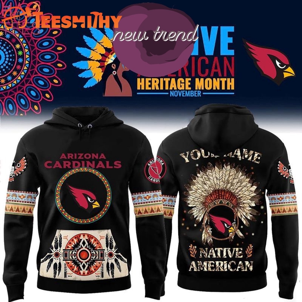 Arizona Cardinals Native American Heritage Month Custom Name Hoodie