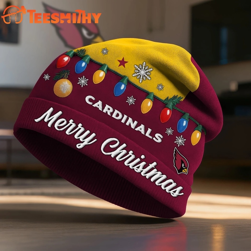 Arizona Cardinals NFL Merry Christmas Beanie Hat
