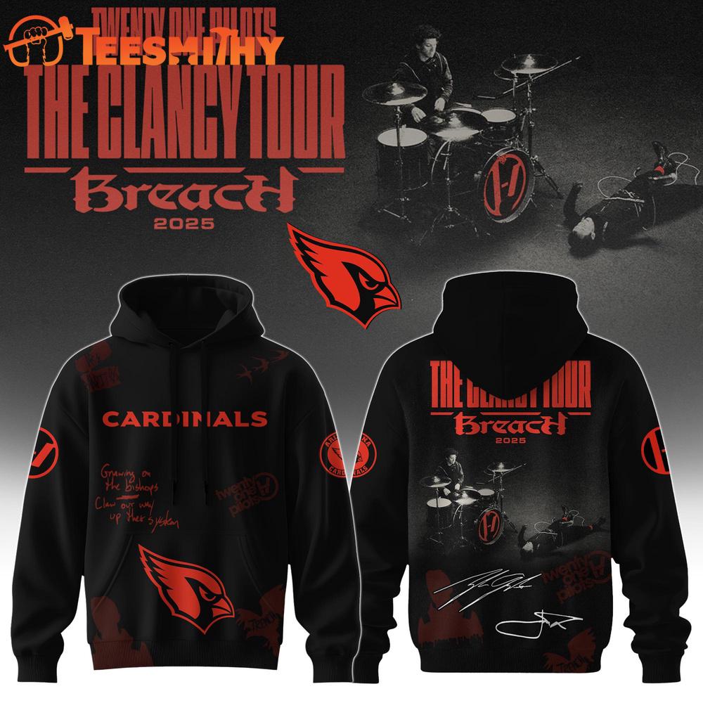 Arizona Cardinals NFL x Twenty One Pilots The Clancy World Tour Hoodie Shirt
