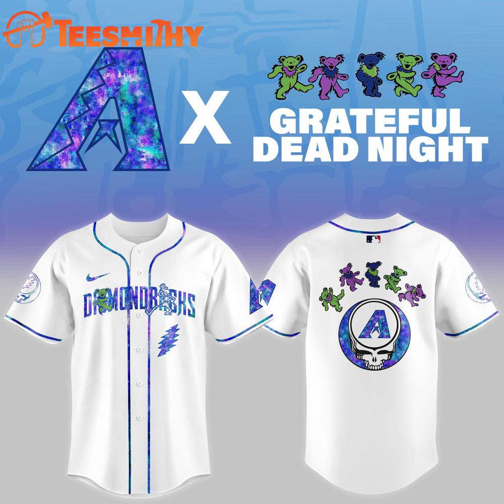 Arizona Diamondbacks 2025 Grateful Dead Night Game Baseball Jersey