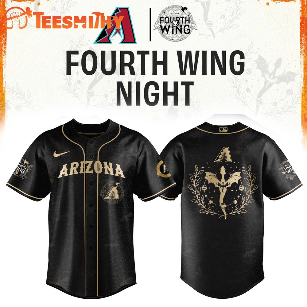 Arizona Diamondbacks Fourth Wings Night 2026 Black Baseball Jersey