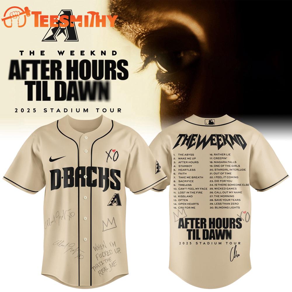 Arizona Diamondbacks The Weeknd After Hours Til Dawn Baseball Jersey