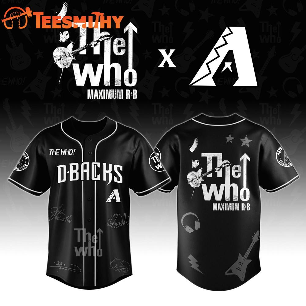 Arizona Diamondbacks The Who The Song Is Over North American Farewell Tour Baseball Jersey