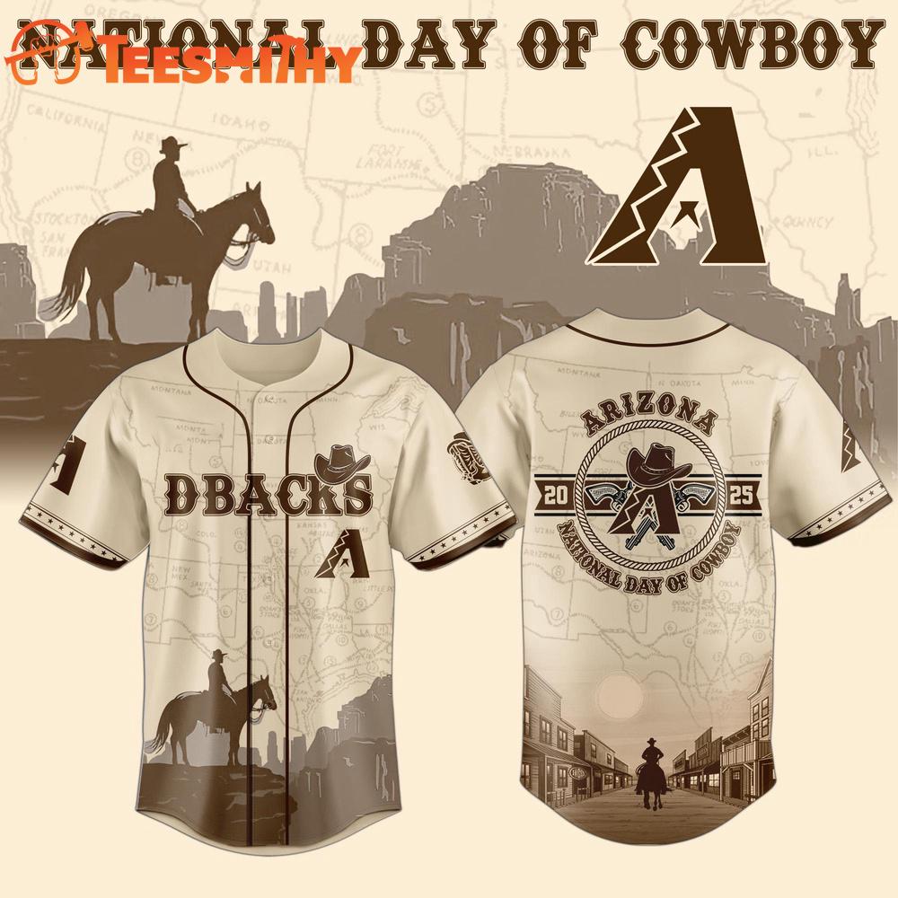 Arizona Diamondbacks x National Day Of Cowboy Custom Baseball Jersey