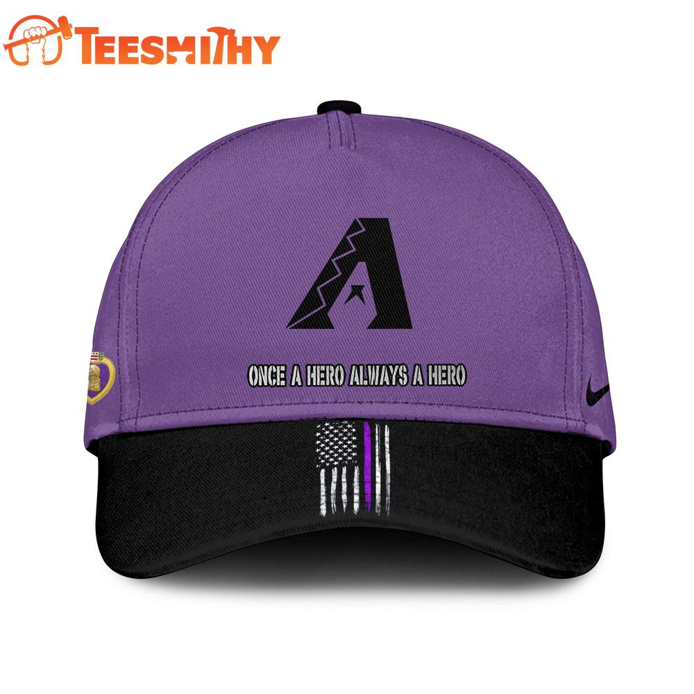 Arizona Diamondbacks x Purple Heart Day New Design Baseball Cap Arizona Diamondbacks x Purple Heart Day New Design Baseball Cap