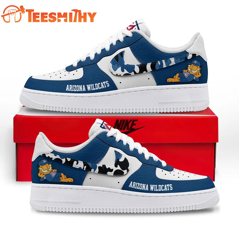 Arizona Wildcats NCAA Garfield Only Show Up Air Force 1 Shoes Sneaker
