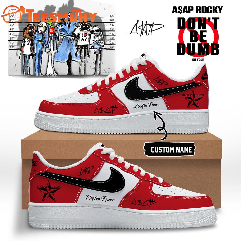 ASAP Rocky Don’t Be Dumb Tour 2026 Red Air Force 1 Shoes
