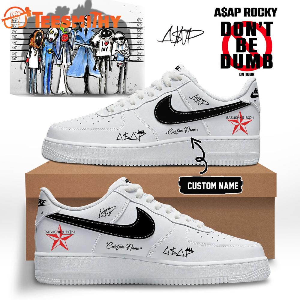 ASAP Rocky Don’t Be Dumb Tour 2026 White Air Force 1 Shoes