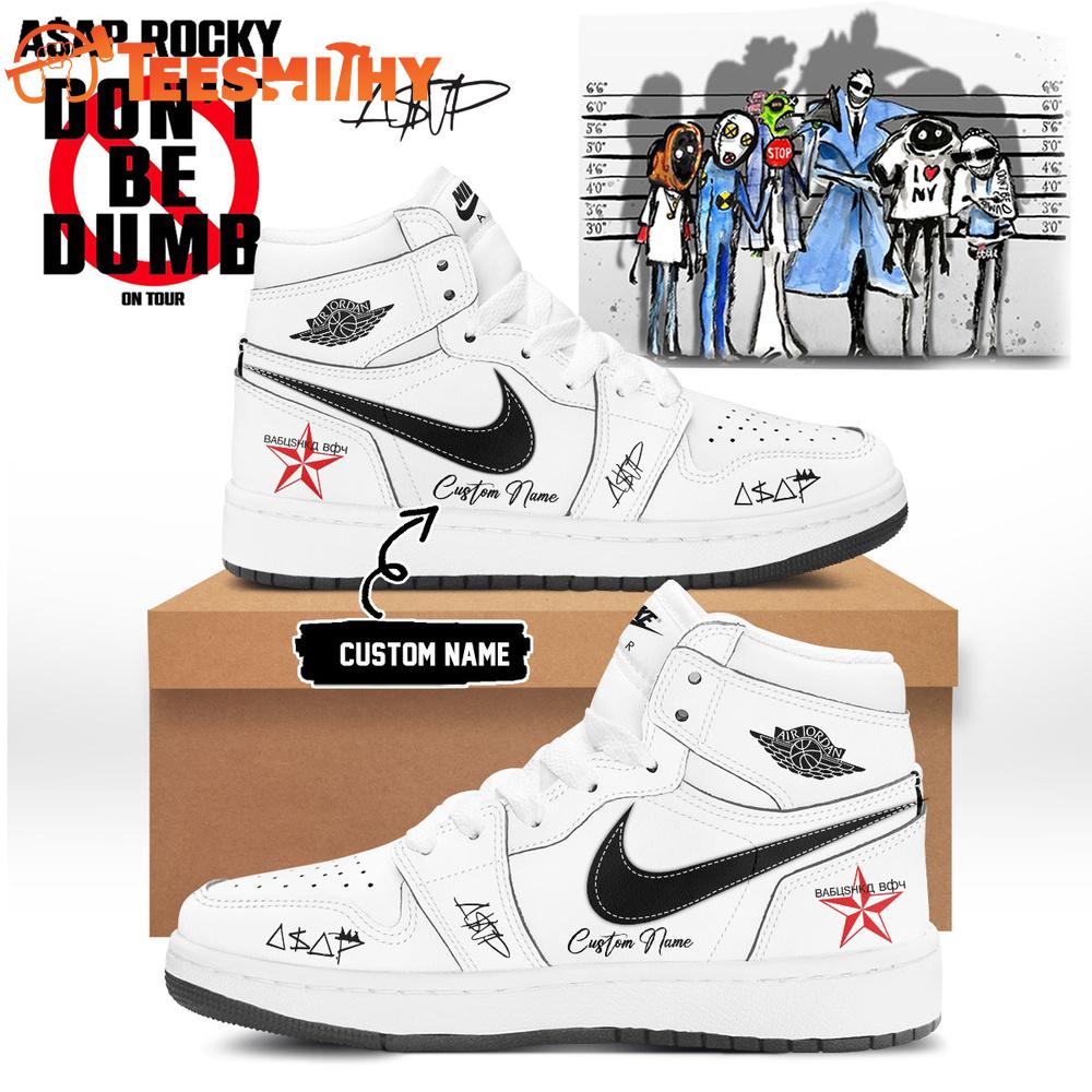 ASAP Rocky Don’t Be Dumb Tour 2026 White Air Jordan 1 Shoes