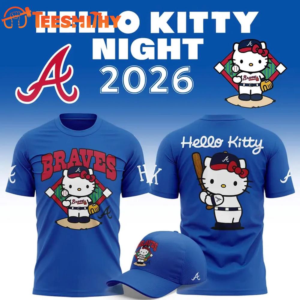 Atlanta Braves 2026 Hello Kitty Night Special Edition T-Shirt