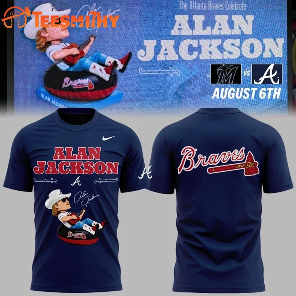 Atlanta Braves Alan Jackson Celebration Night 2026 Blue T Shirt