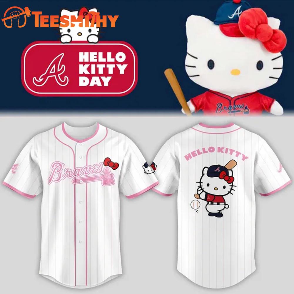 Atlanta Braves Hello Kitty Day Special Edition Baseball Jersey