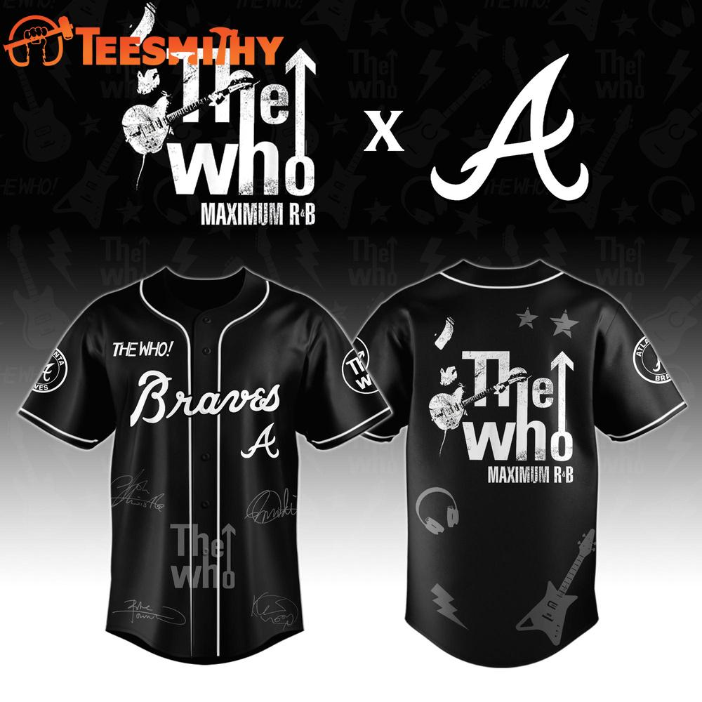 Atlanta Braves The Who The Song Is Over North American Farewell Tour Baseball Jersey