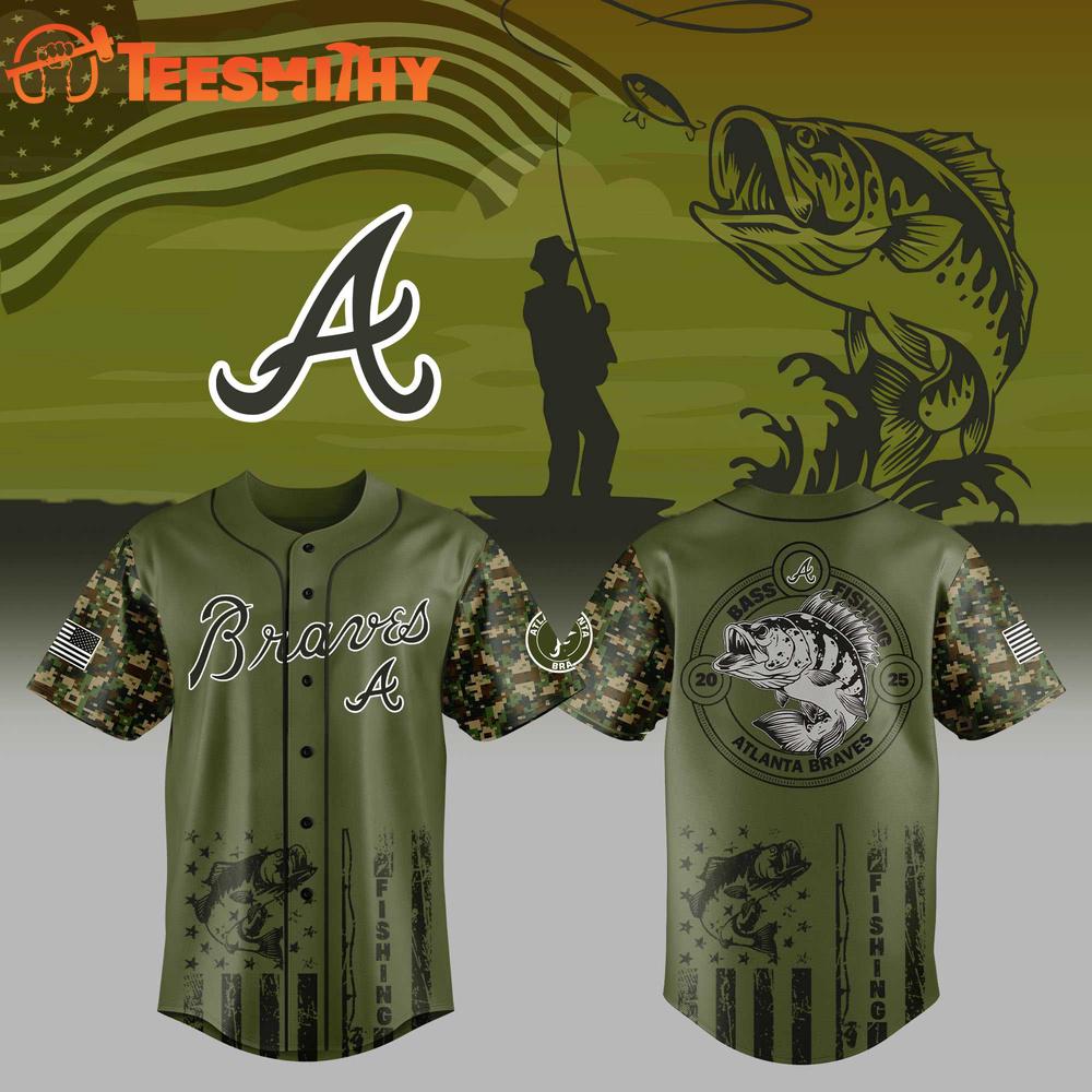 Atlanta Braves x Bass Fishing Baseball Jersey