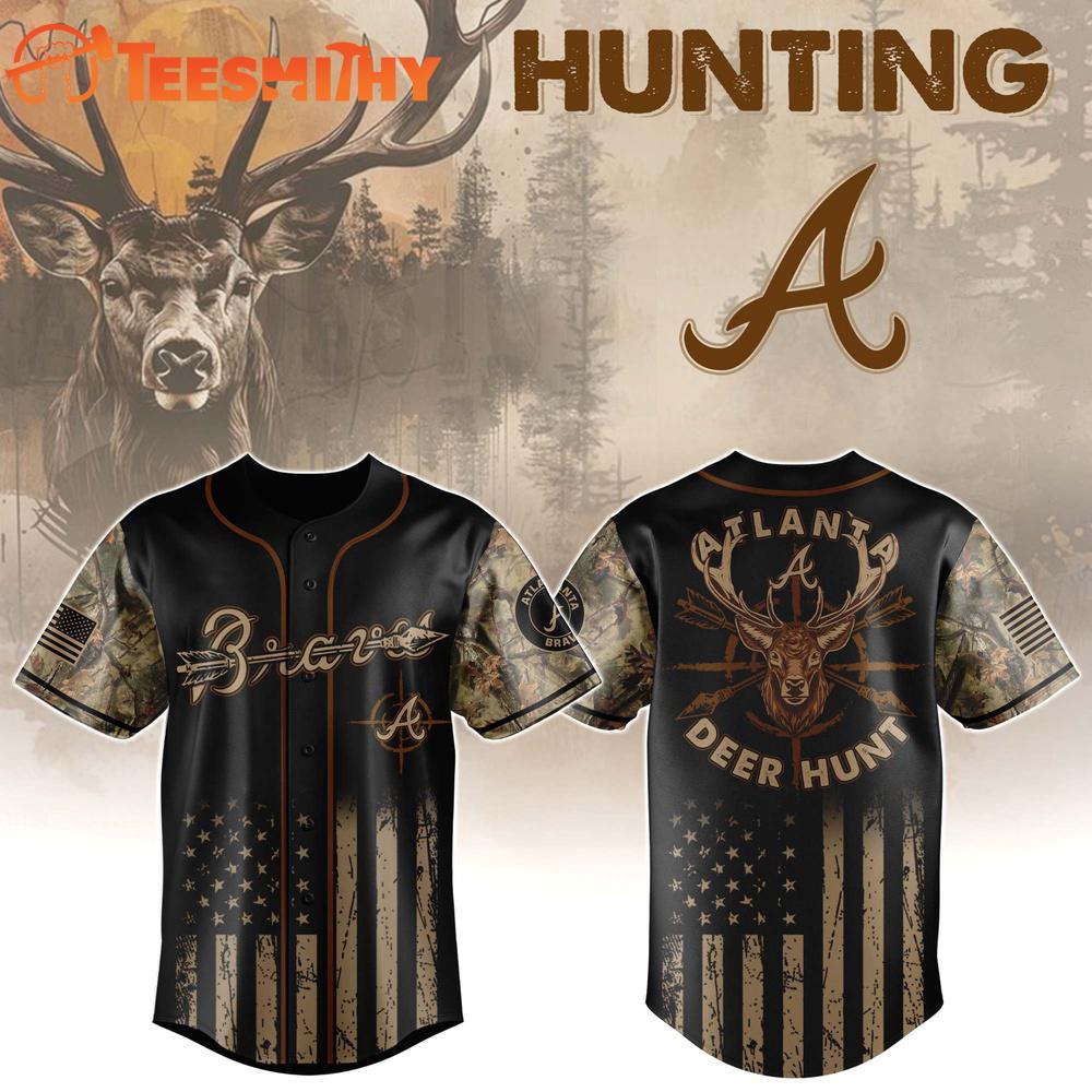 Atlanta Braves x Deer Hunting Limited Edition Custom Baseball Jersey