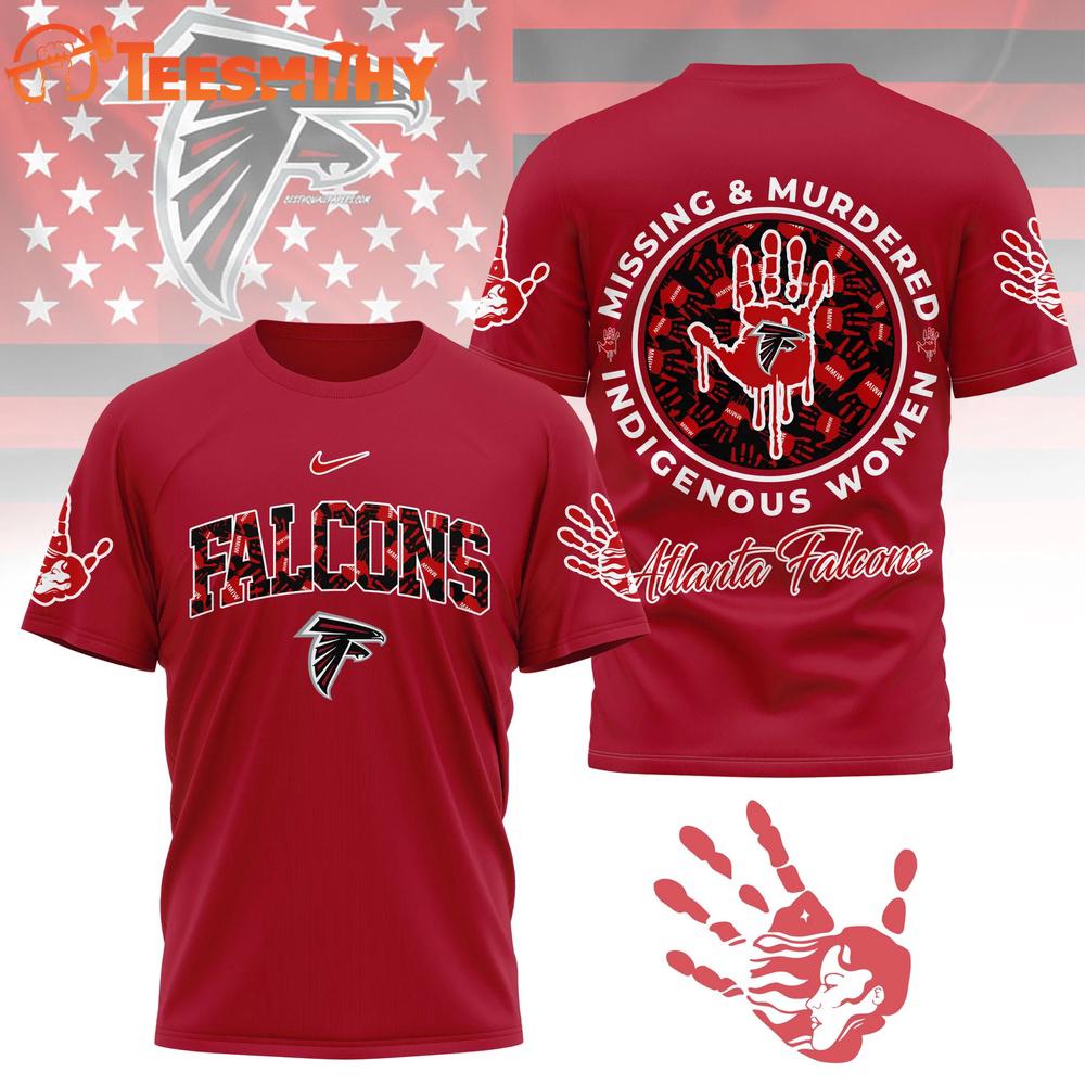 Atlanta Falcons 2026 NFL Missing Murdered Indigenous Women Awareness 3D Shirt