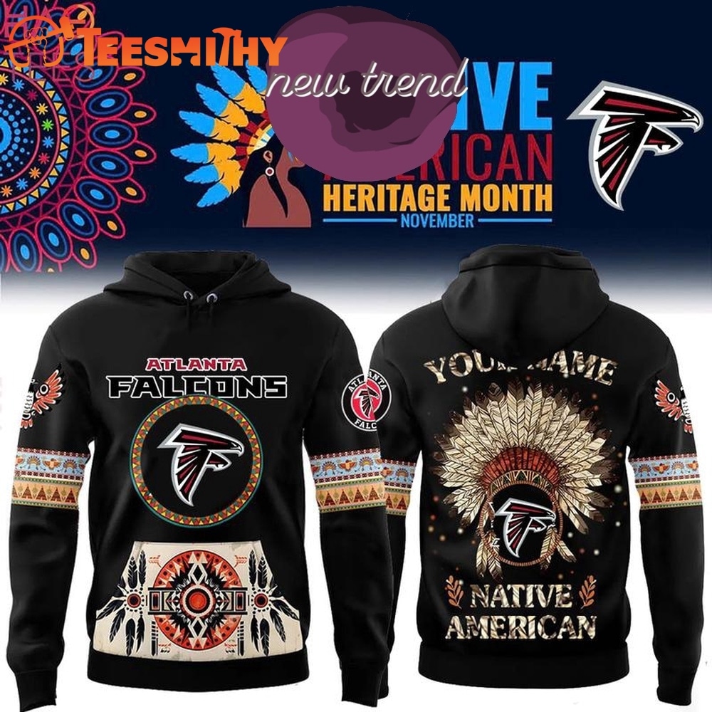 Atlanta Falcons Native American Heritage Month Custom Name Hoodie