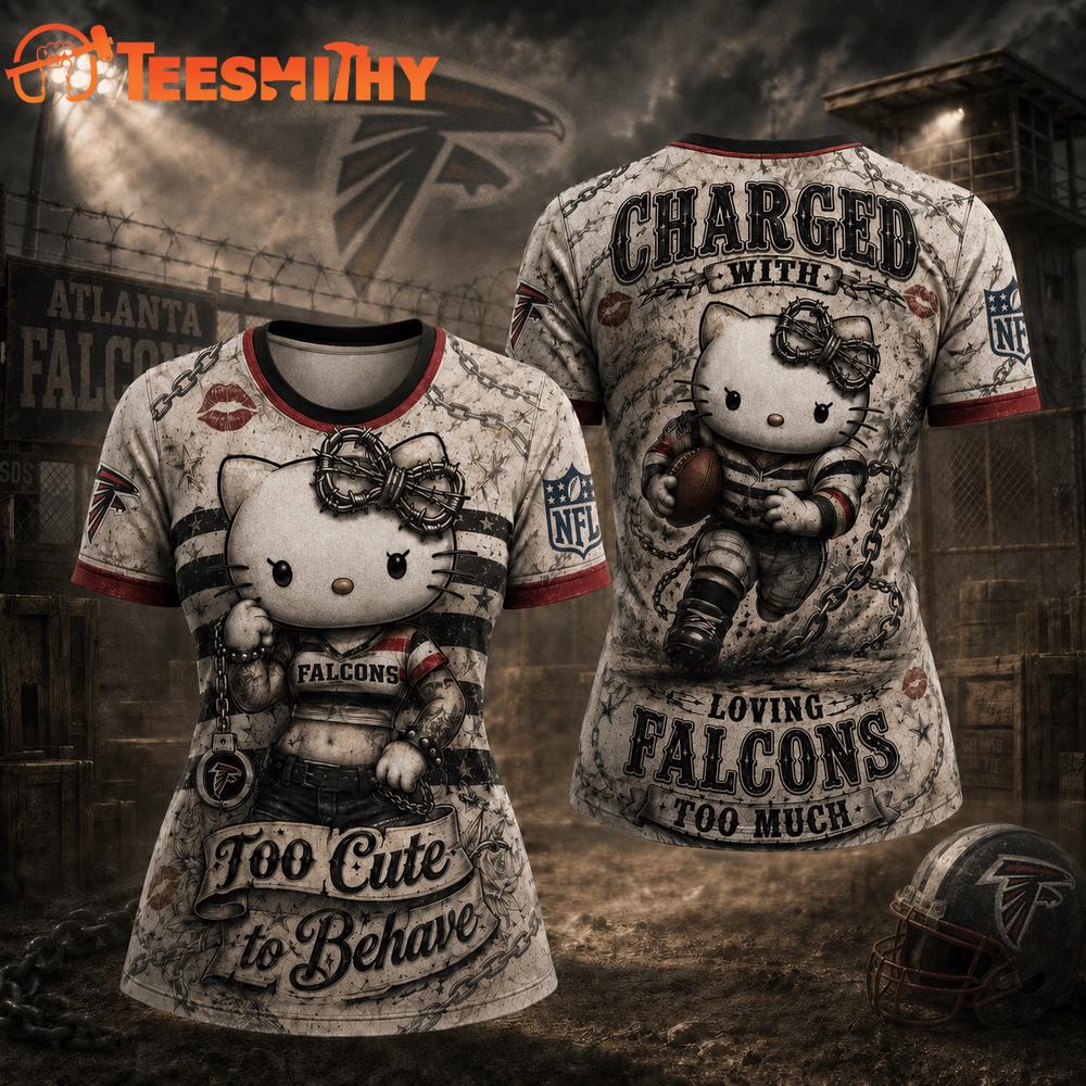 Atlanta Falcons NFL Hello Kitty Rebellion Unisex 3D Shirt