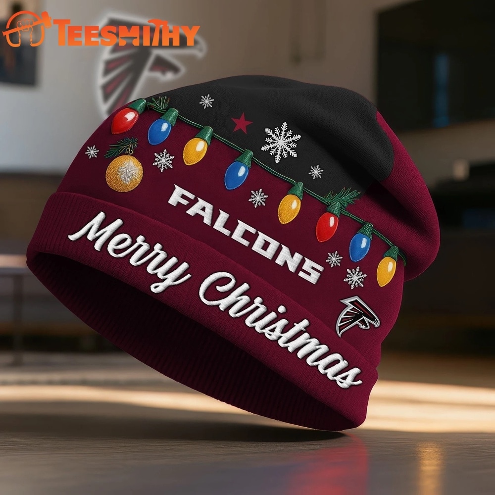 Atlanta Falcons NFL Merry Christmas Beanie Hat