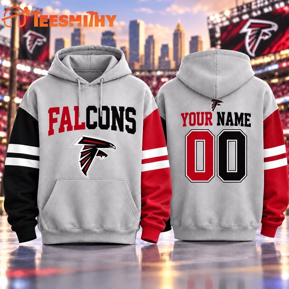 Atlanta Falcons NFL Two Tone Colorblock Varsity Hoodie