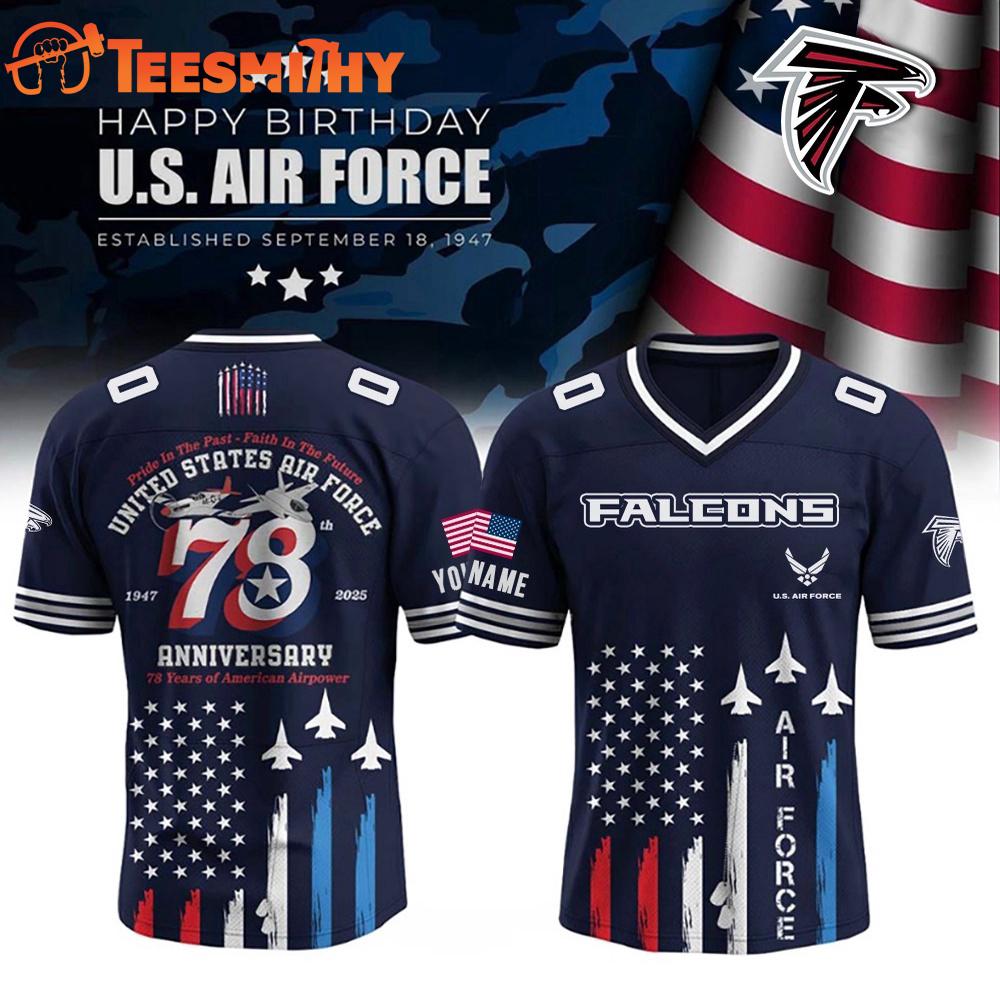 Atlanta Falcons x U.S. Air Force 78th Birthday Custom Football Jersey