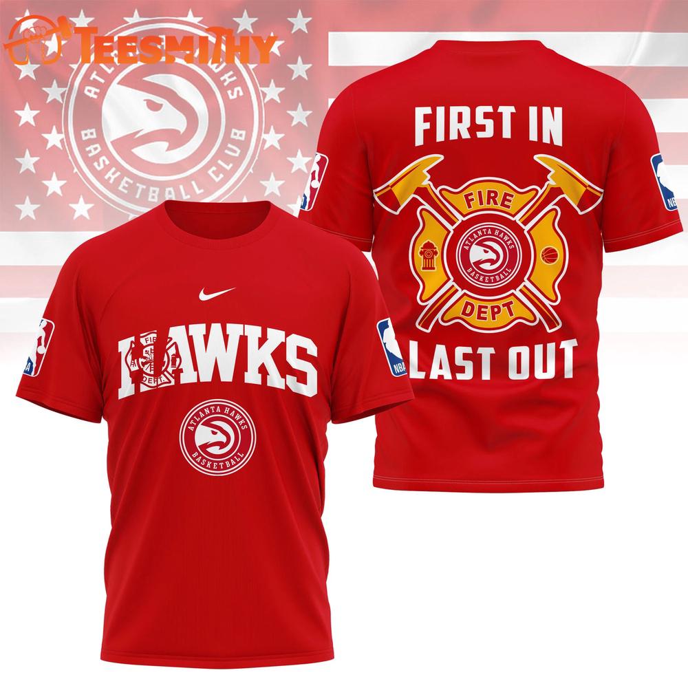 Atlanta Hawks 2026 NBA Fire Dept Special New 3D Shirt
