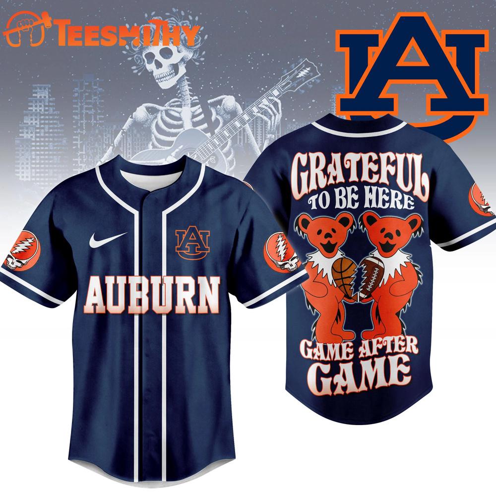Auburn Tigers NCAA College Grateful Dead Sports Baseball Jersey