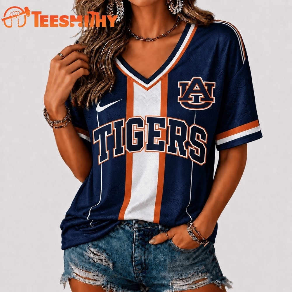 Auburn Tigers NCAA Rivalry Game Spirit V neck T Shirt