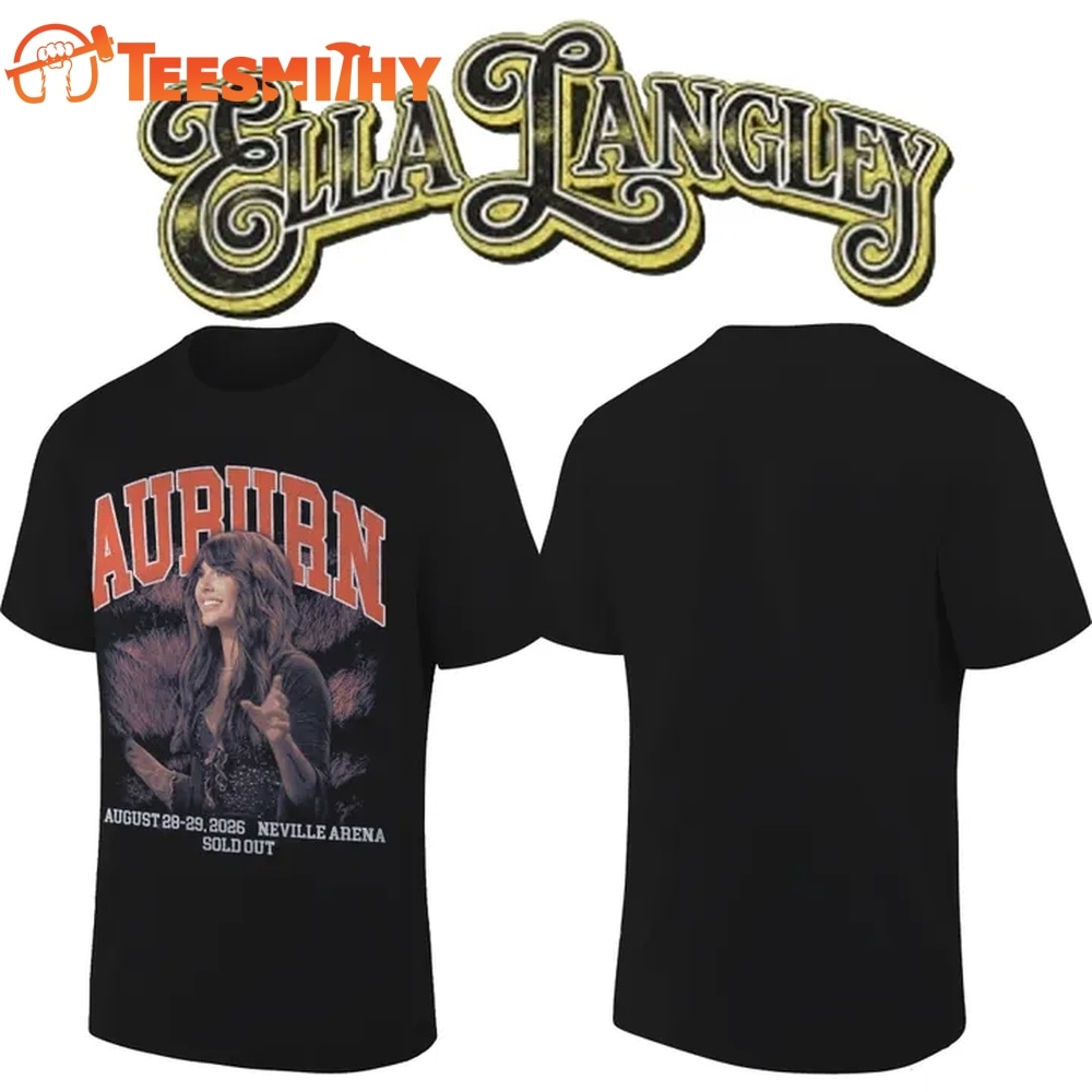 Auburn Tigers x Ella Langley The Dandelion Tour 2026 Neville Arena Black T Shirt