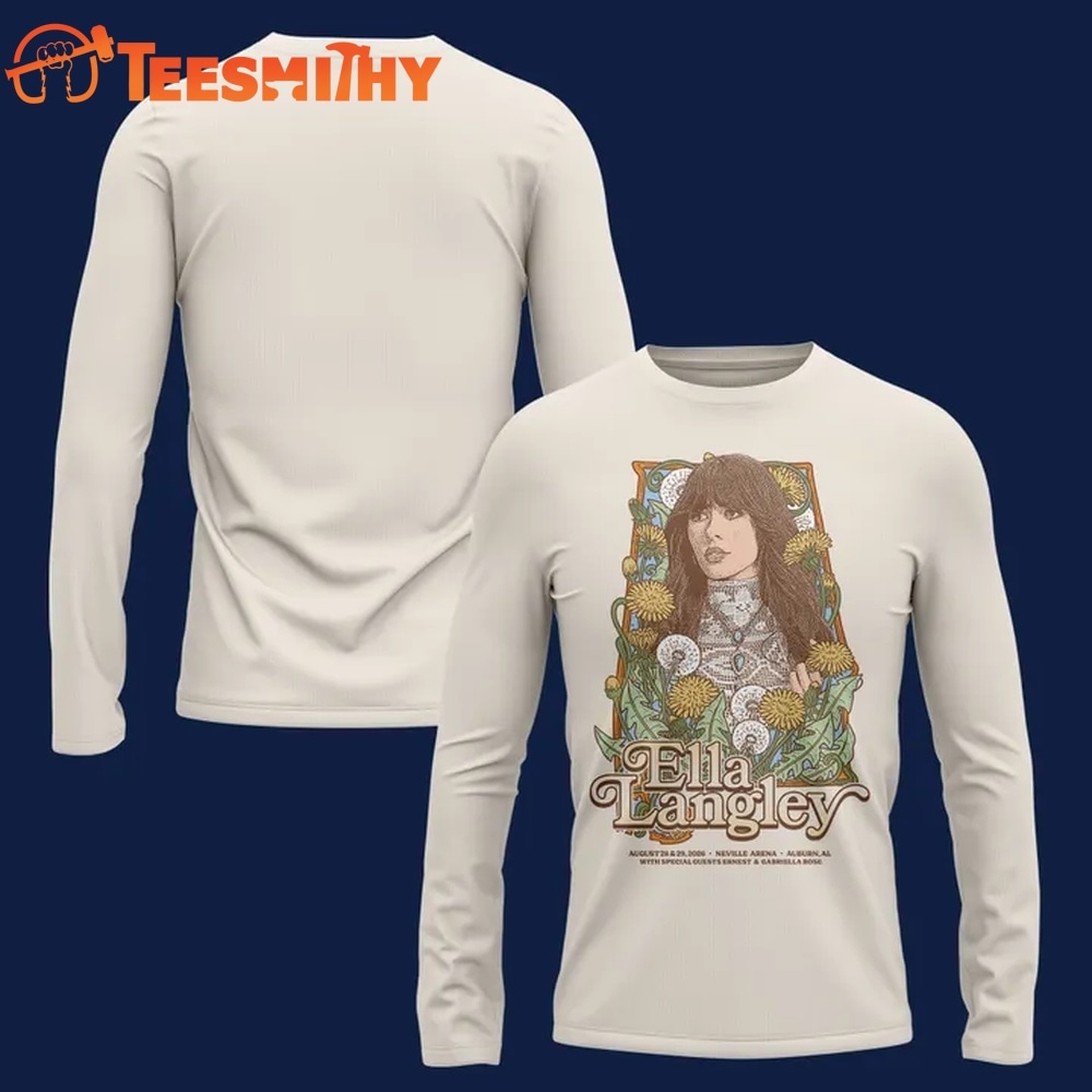 Auburn Tigers x Ella Langley The Dandelion Tour 2026 Neville Arena Long Sleeve Shirt
