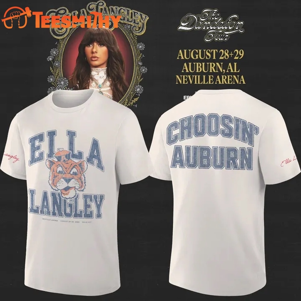 Auburn Tigers x Ella Langley The Dandelion Tour 2026 Neville Arena T Shirt