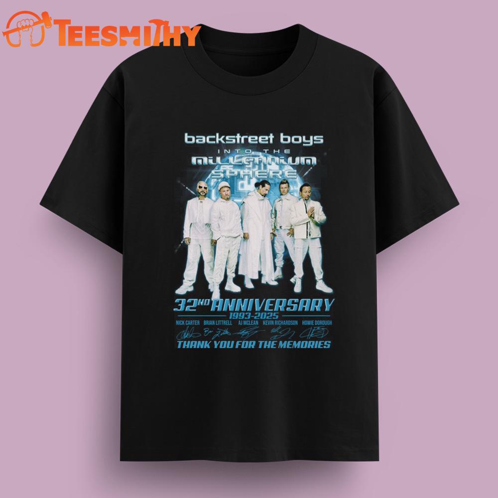 Backstreet Boys 32nd Anniversary Thank You For The Memories 2025 T Shirt