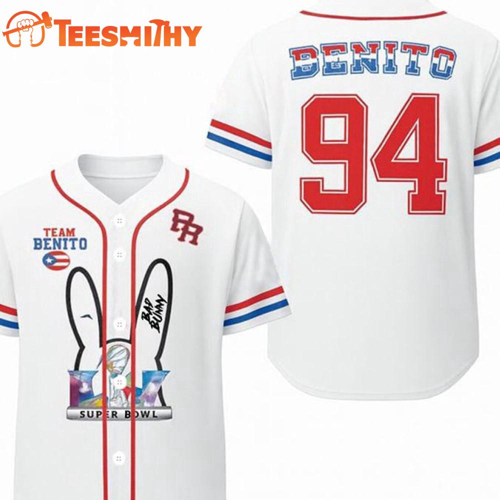 Bad Bunny Puerto Rico Super Bowl LX 2026 New Design Baseball Jersey