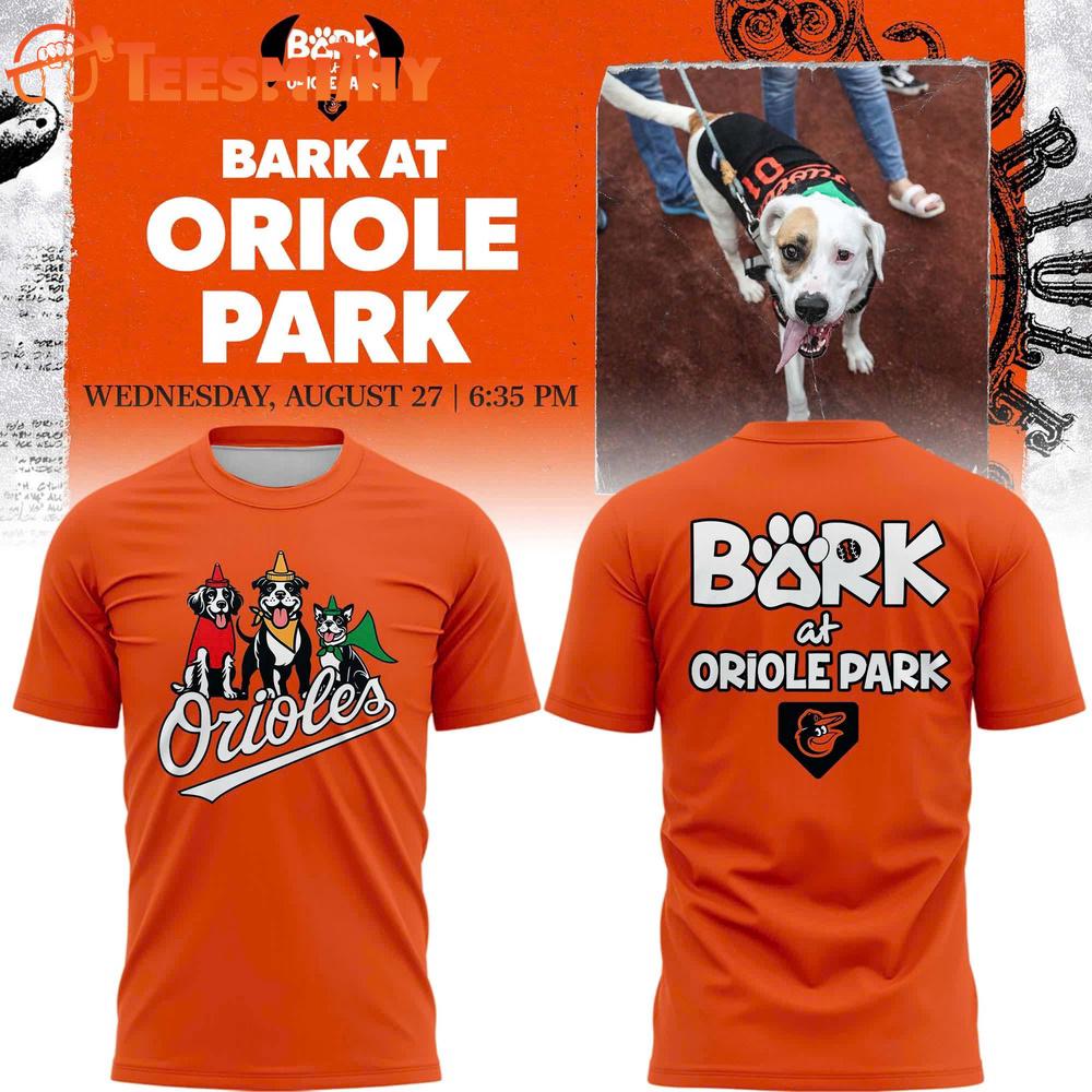 Baltimore Orioles Bark at Oriole Park Orange 3D Shirt
