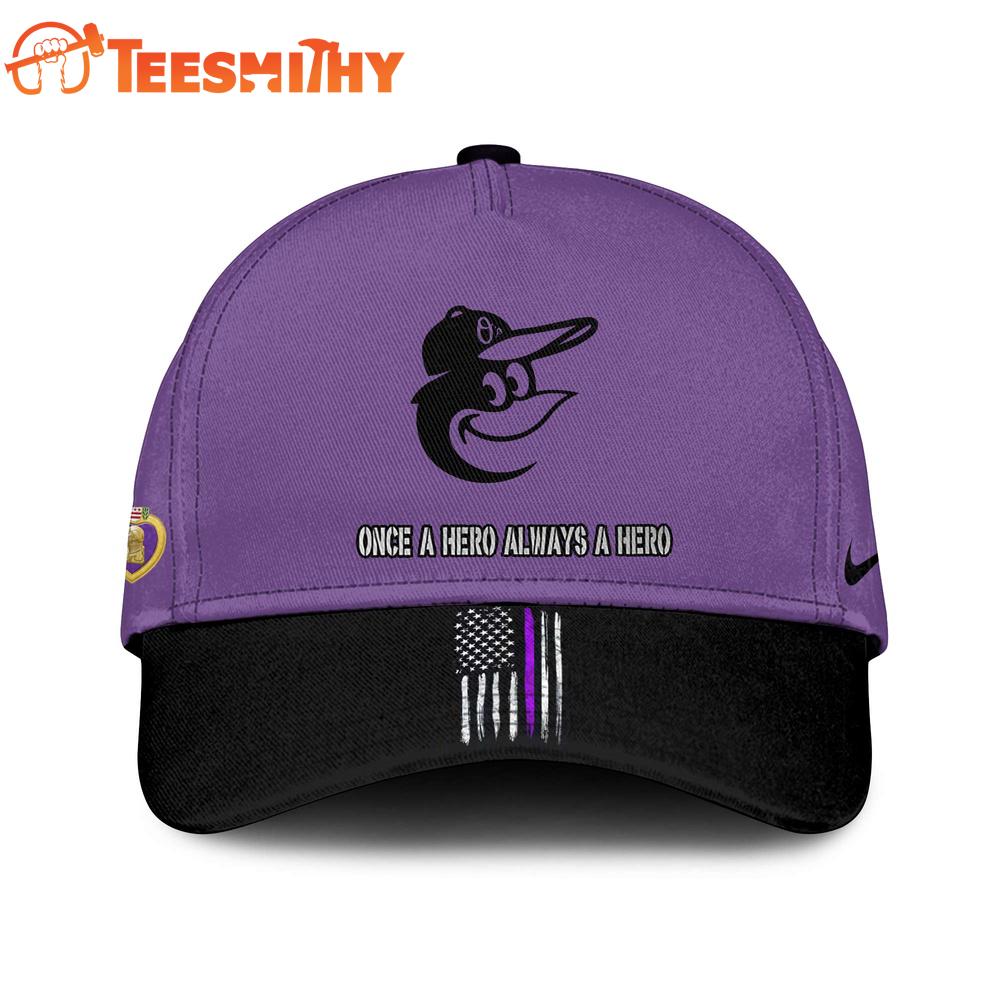 Baltimore Orioles x Purple Heart Day New Design Baseball Cap Baltimore Orioles x Purple Heart Day New Design Baseball Cap