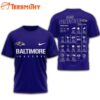 Baltimore Ravens 2025 Football Schedule Unisex 3D Shirt