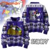 Baltimore Ravens 2025 NFL Peanuts Snoopy Funny Christmas Ugly Sweater