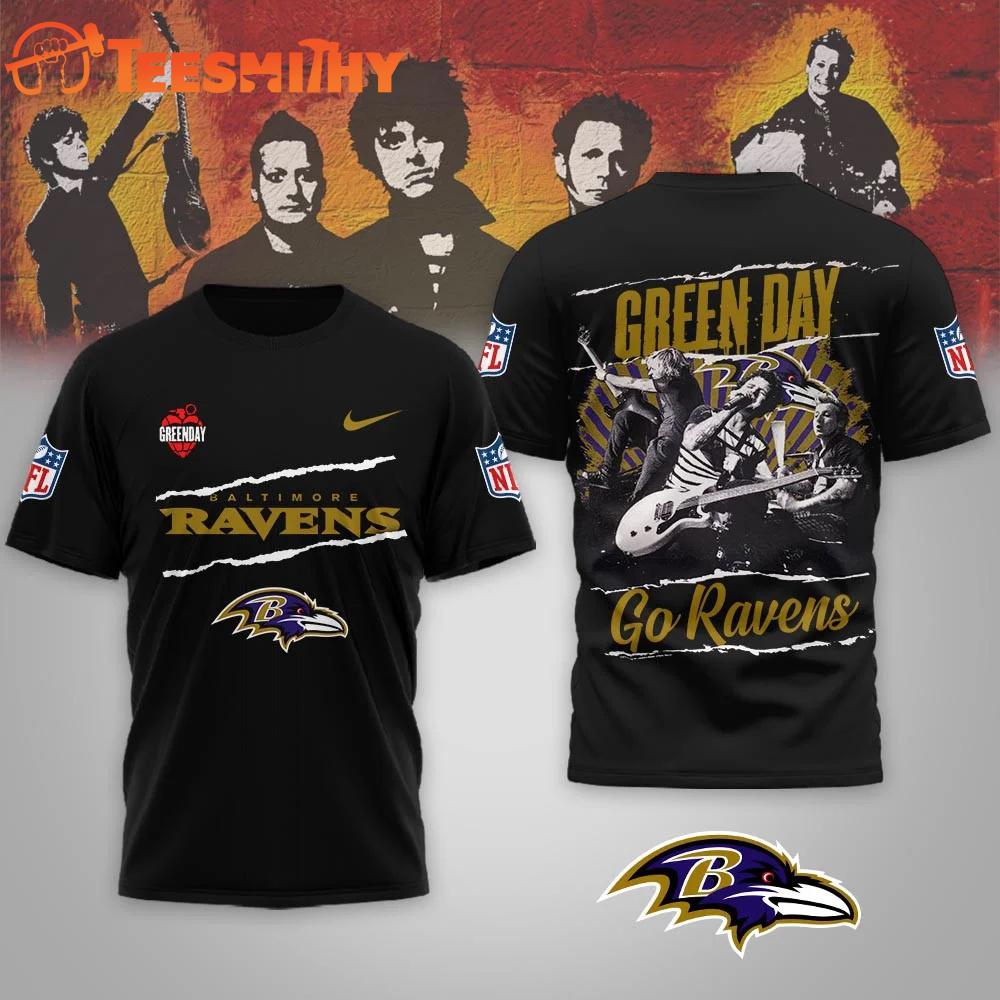 Baltimore Ravens 2026 Football Super Bowl LX x Green Day All Over Print Shirt