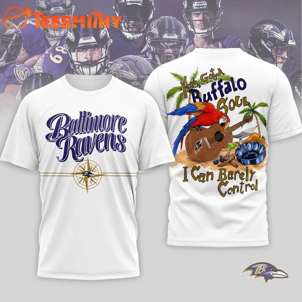 Baltimore Ravens 2026 NFL Jimmy Buffett Summer 3D Shirt