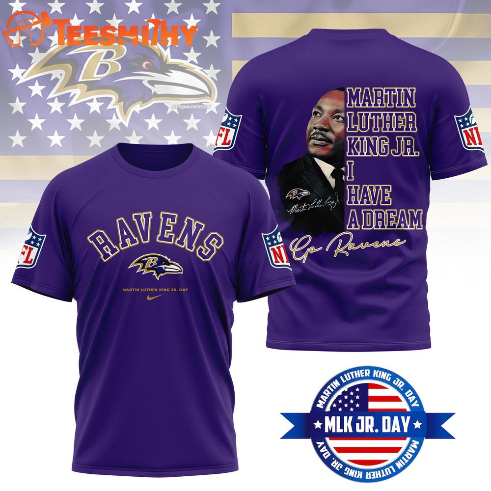 Baltimore Ravens 2026 NFL Martin Luther King JR. Day 3D Shirt