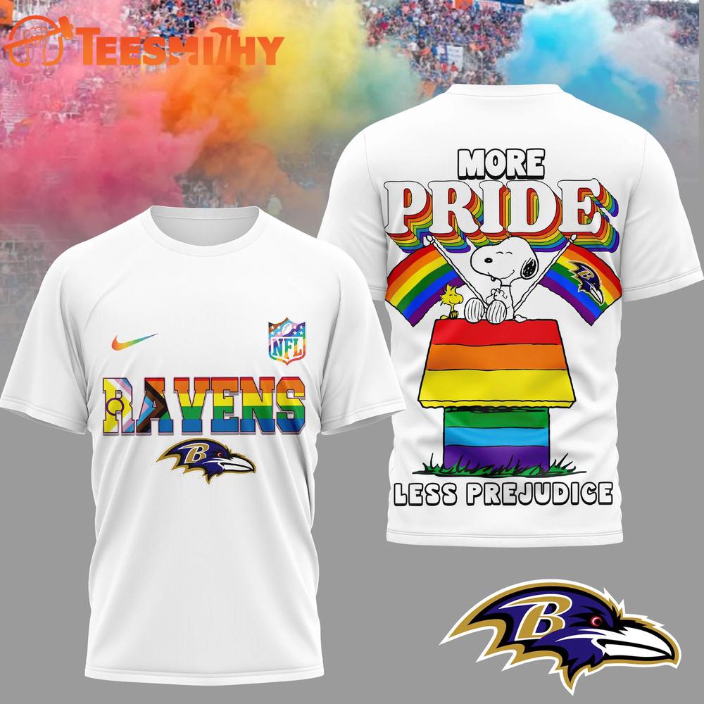 Baltimore Ravens 2026 NFL Snoopy Pride Month 3D T-Shirt