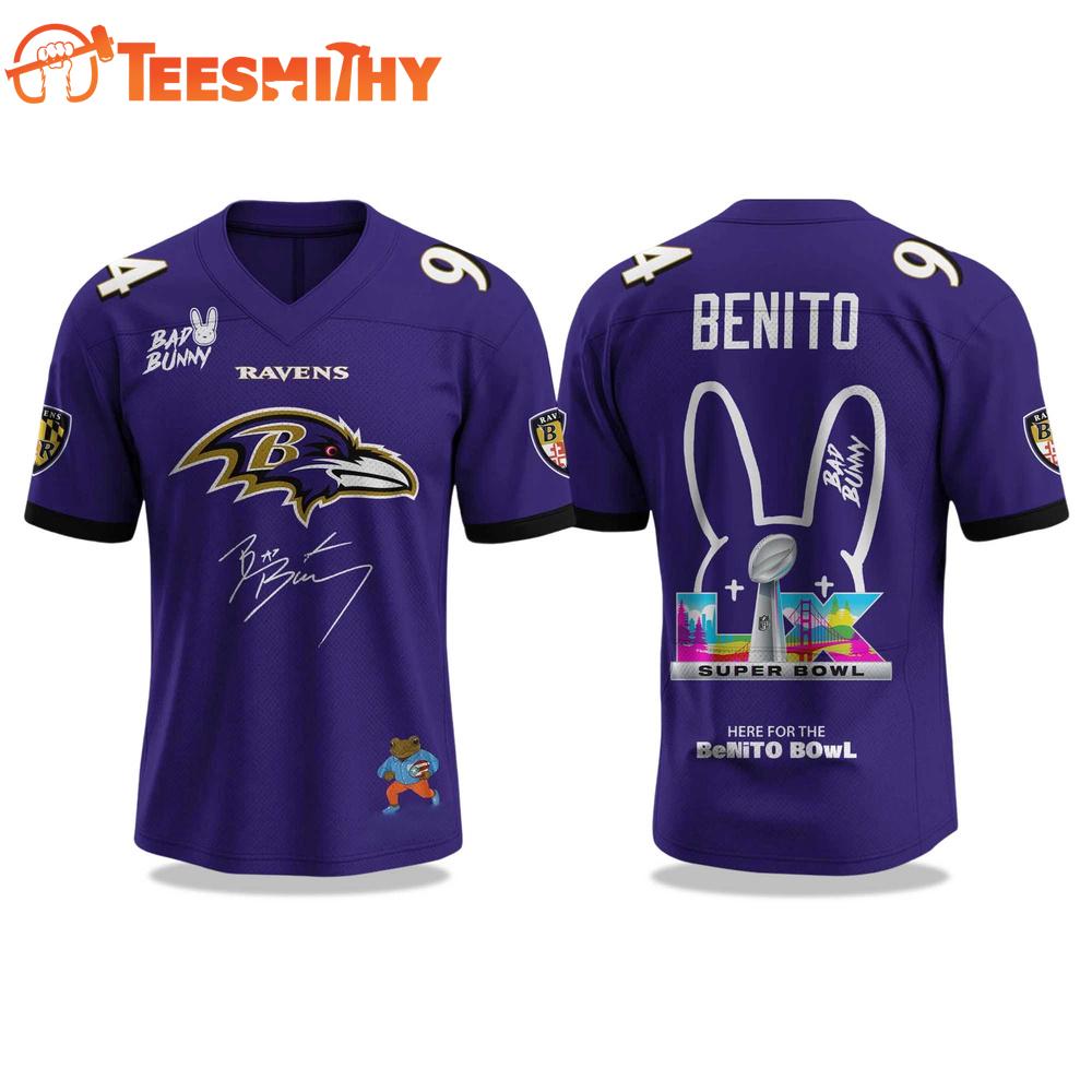 Baltimore Ravens NFL Bad Bunny 2026 Super Bowl LX Football Jersey