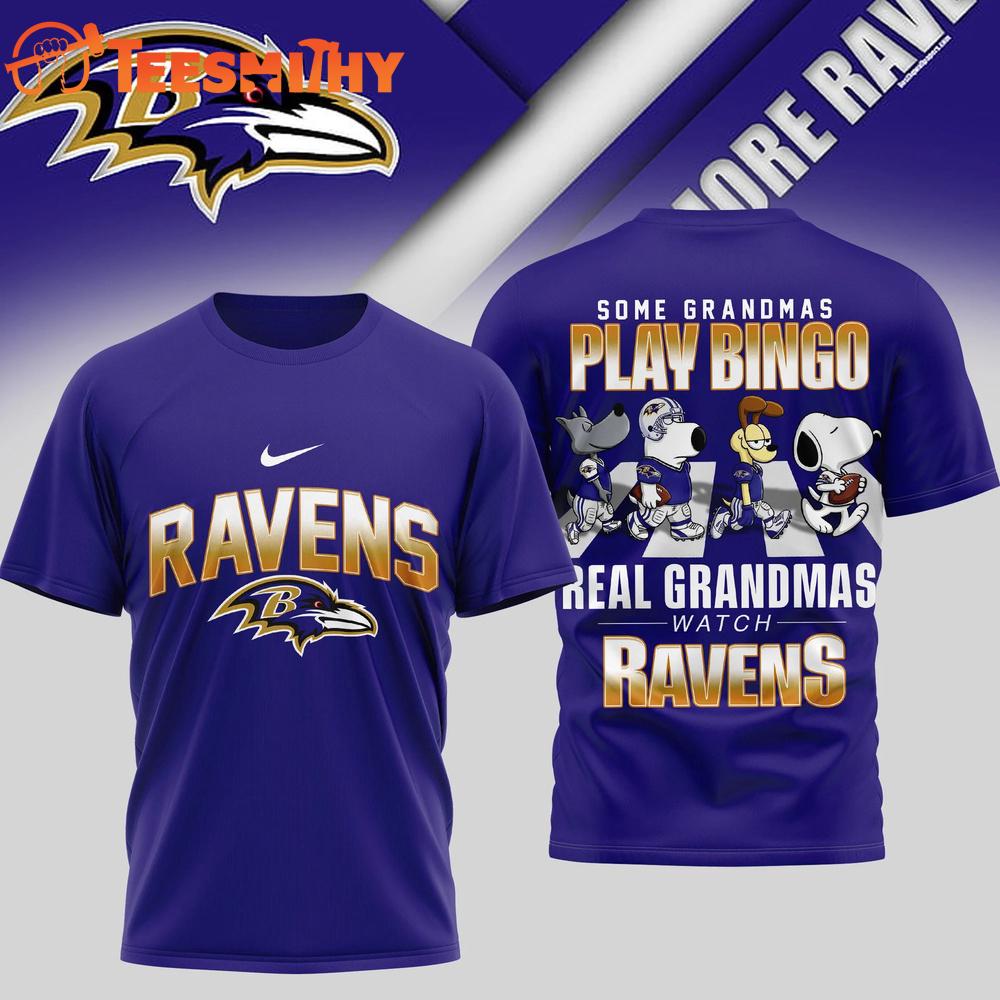 Baltimore Ravens NFL Cartoon Prime Time New Design 3D Shirt