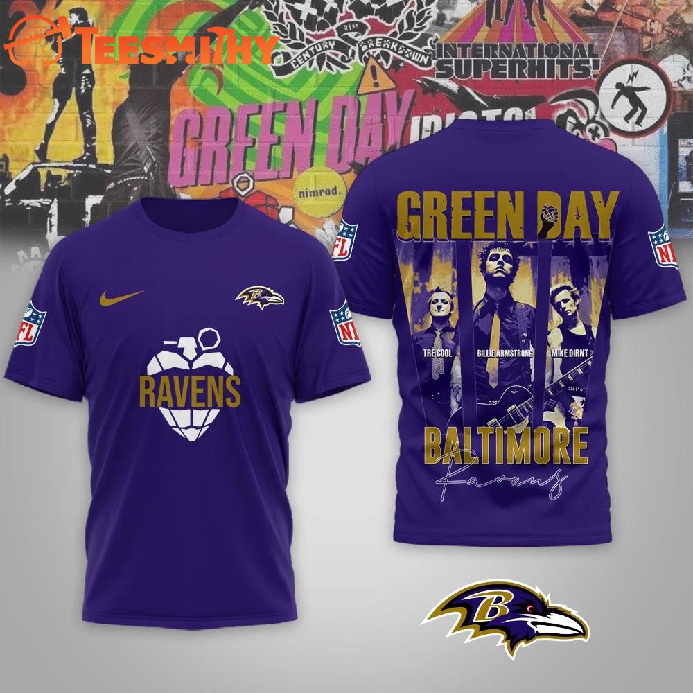 Baltimore Ravens NFL Green Day x Super Bowl LX Special Edition 3D Shirt
